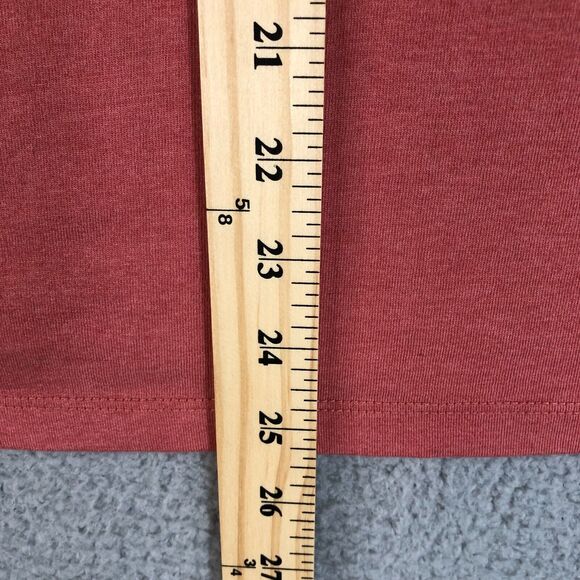 Eddie Bauer Shirt Womens Large‎ Red long Sleeve V-Neck Solid Preppy Basic Tee - Picture 7 of 7